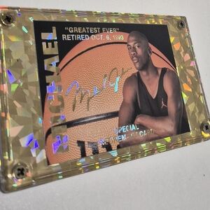 Michael Jordan Retirement Card with Holographic Frame